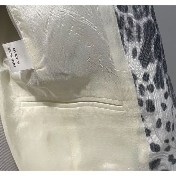 Vintage Made in USA Austin Reed Black White Textured Lined Jacket Blazer Size 8 - Picture 7 of 7